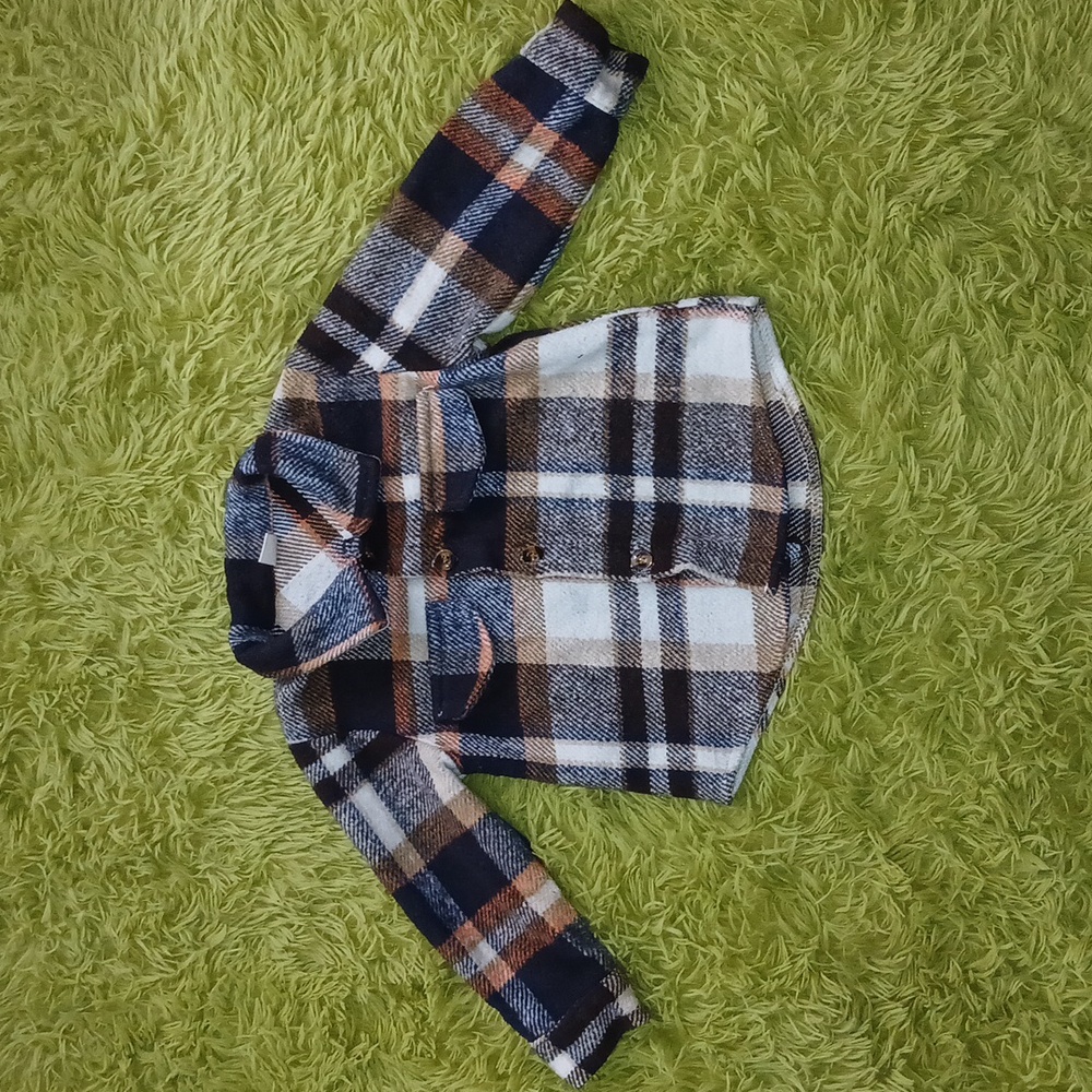 Shein‎ boys plaid button-down shirt Size 86( 18-24 Months)